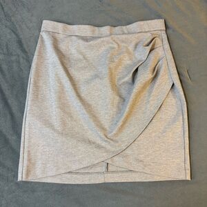 Dynamite Gray Mini Wrap Skirt for Casual Wear

#1014